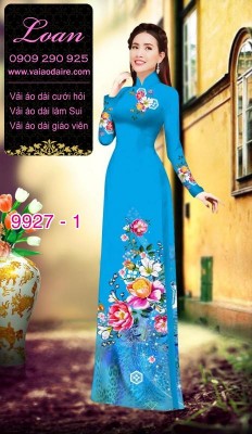 Vải áo dài hoa 3D-DT 9927