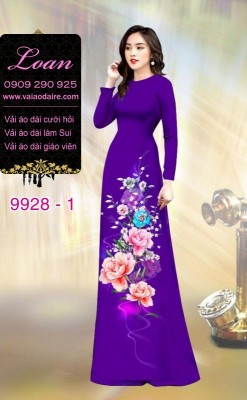 Vải áo dài hoa 3D-DT 9928