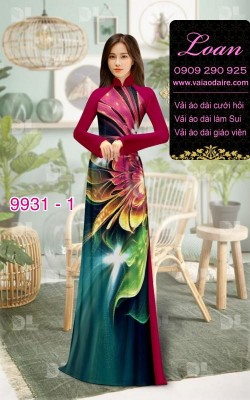 Vải áo dài hoa 3D-DT 9931
