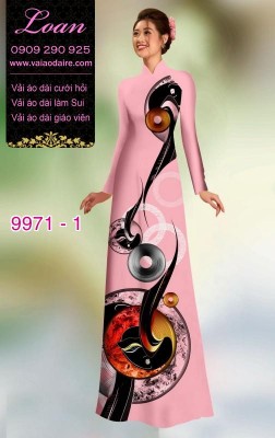 Vải áo dài hoa 3D-DT 9971
