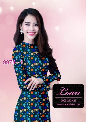 Vải áo dài chấm bi-DT 9978