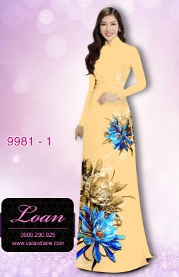 Vải áo dài hoa 3D-DT 9981