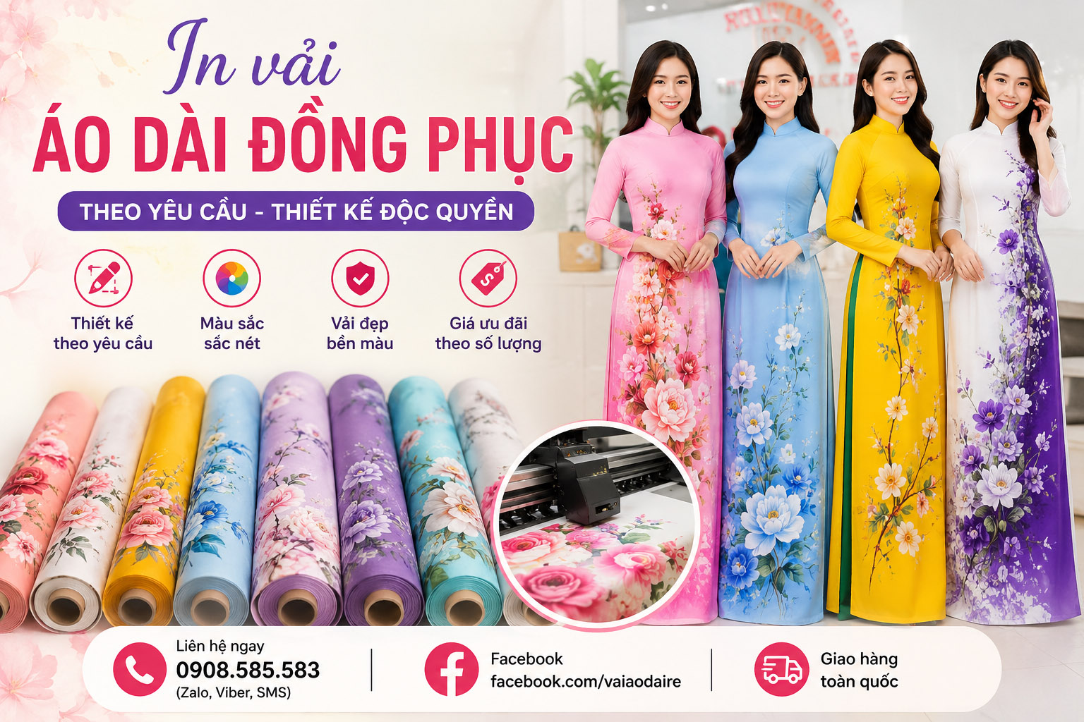 Vải áo dài đồng phục - giá xưởng