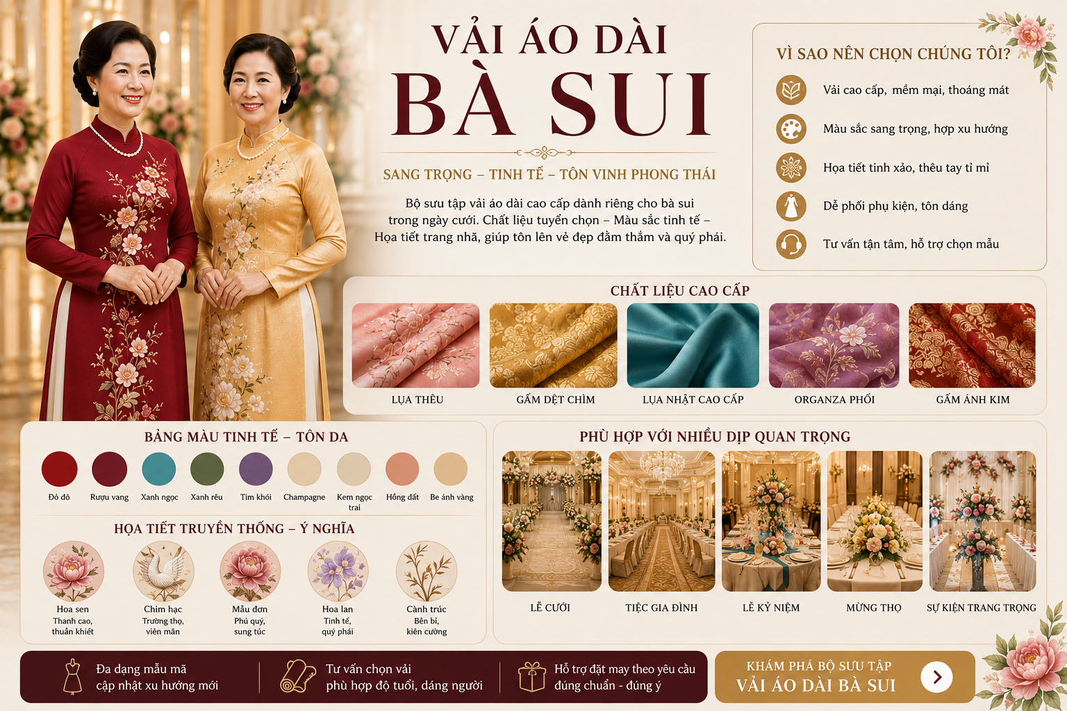 Vải áo dài bà sui