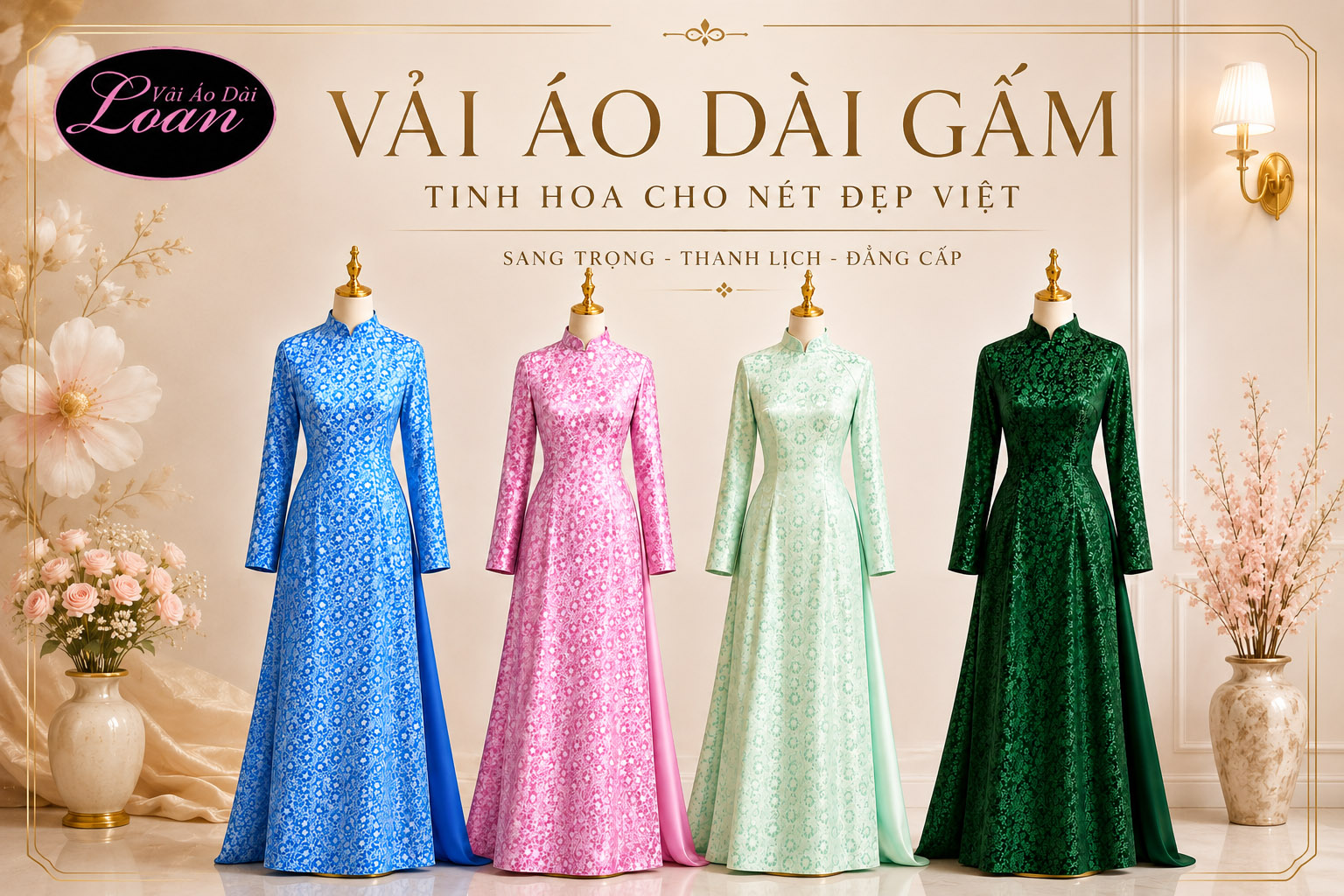 Vải áo dài gấm