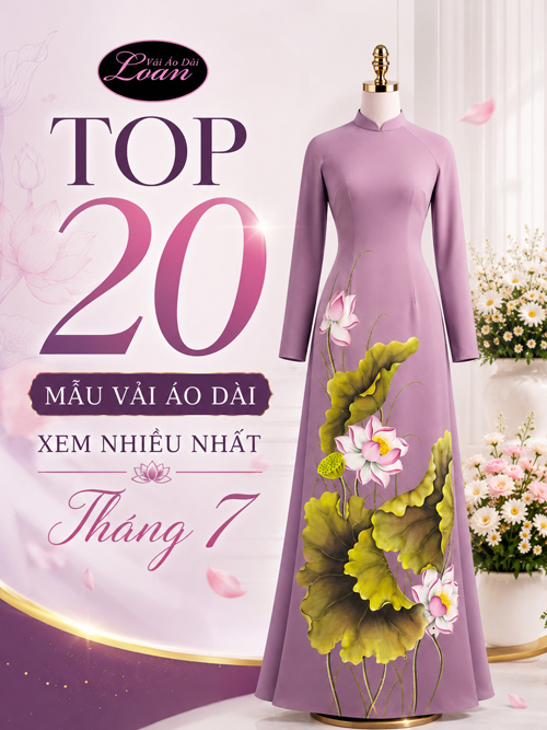 Top vải áo dài xem nhiều trong tháng 7