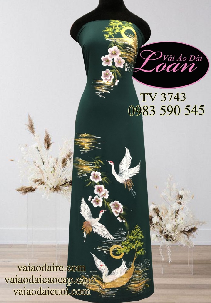 Vải áo dài phong cảnh