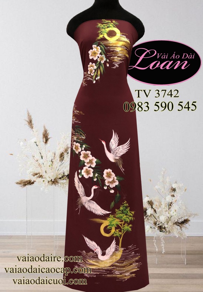 Vải áo dài phong cảnh