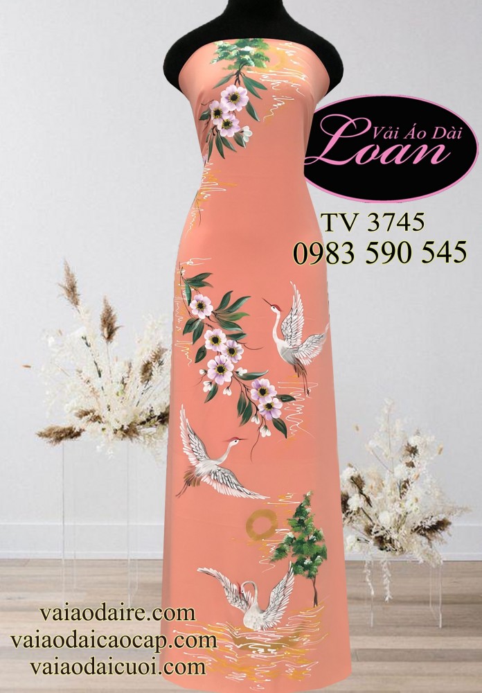 Vải áo dài phong cảnh