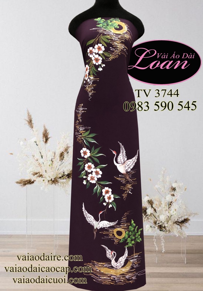 Vải áo dài phong cảnh