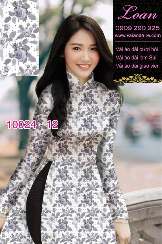 Vải áo dài hoa nhí