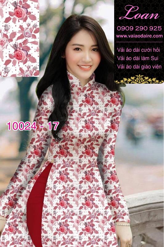 Vải áo dài hoa nhí