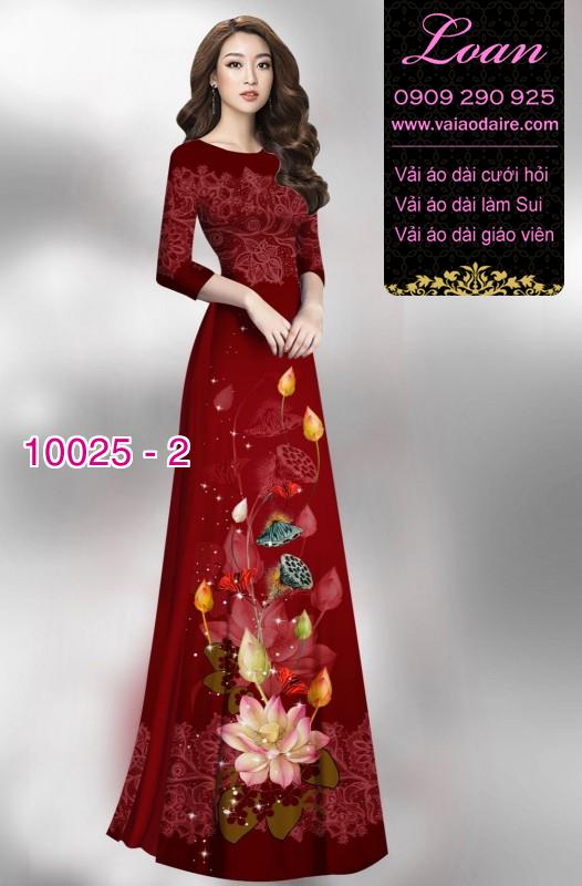Vải áo dài hoa 3D