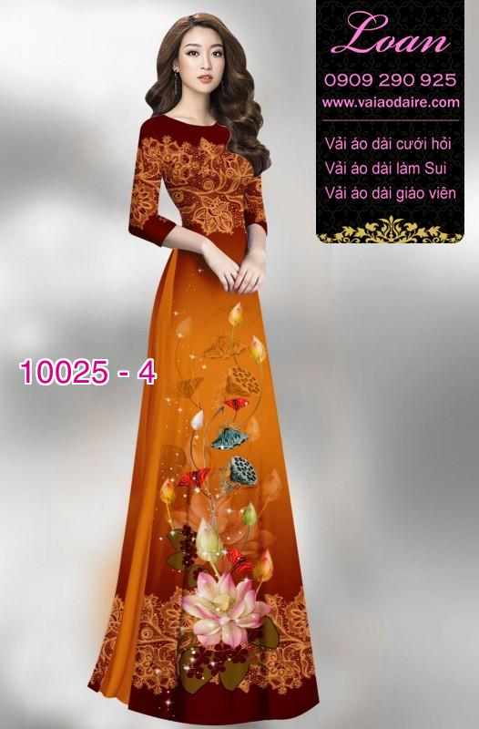 Vải áo dài hoa 3D