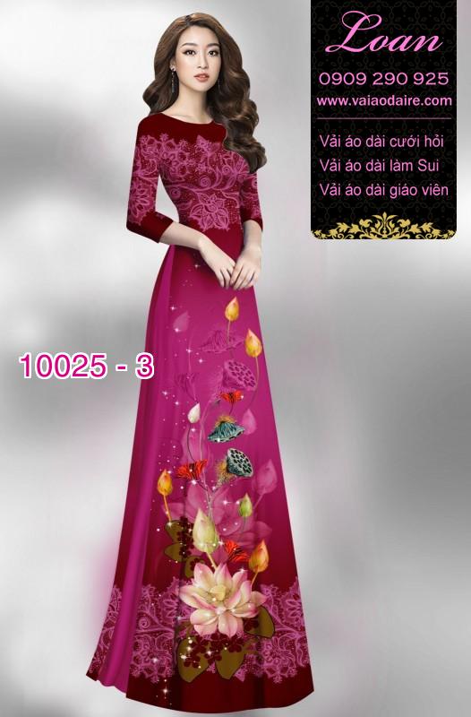 Vải áo dài hoa 3D