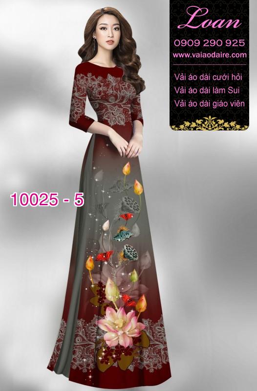 Vải áo dài hoa 3D