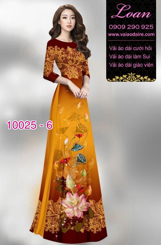 Vải áo dài hoa 3D