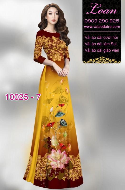 Vải áo dài hoa 3D