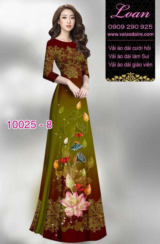 Vải áo dài hoa 3D