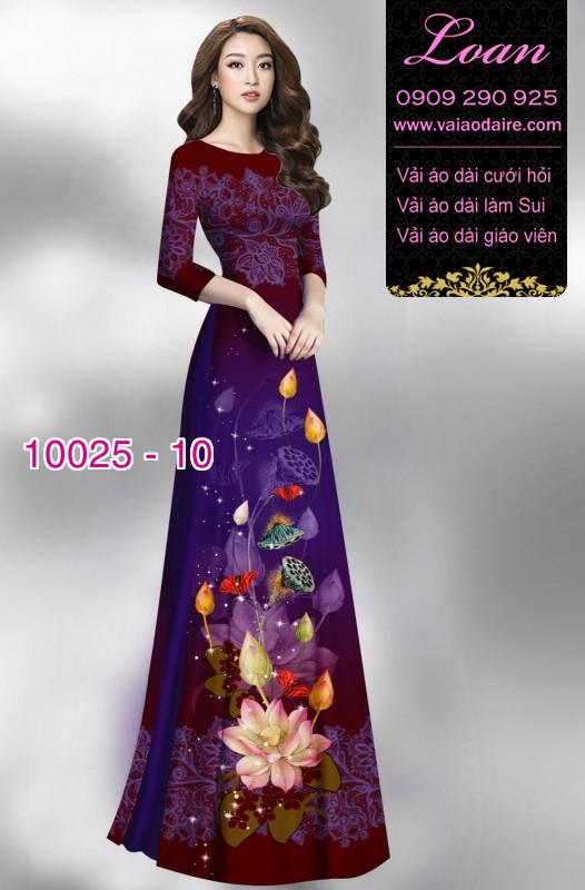Vải áo dài hoa 3D