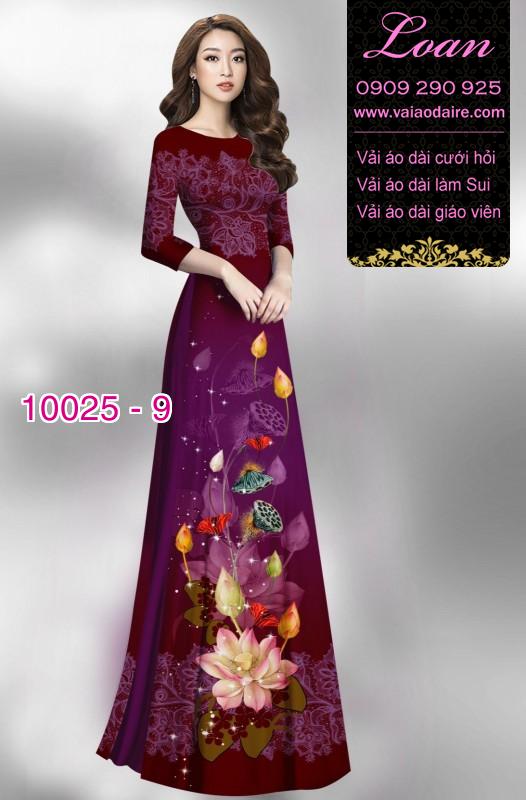 Vải áo dài hoa 3D