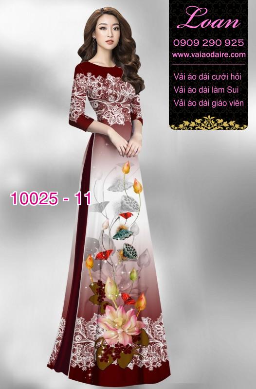 Vải áo dài hoa 3D