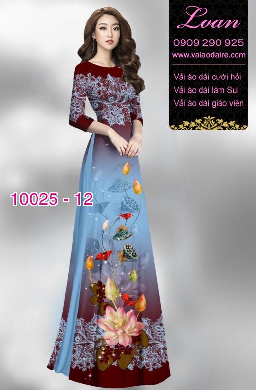 Vải áo dài hoa 3D