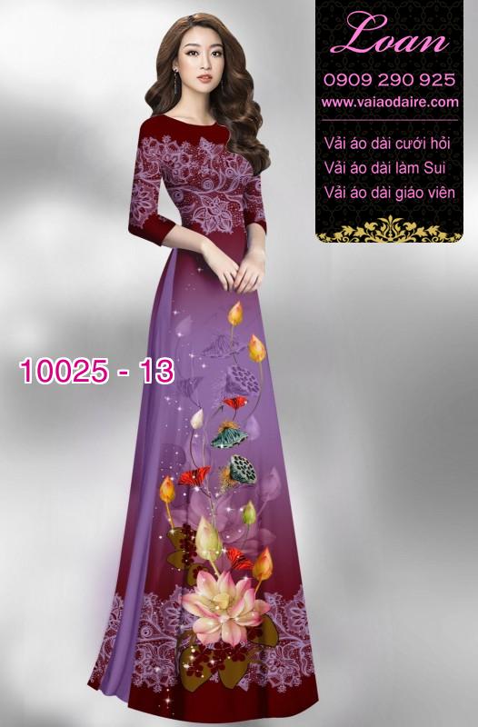 Vải áo dài hoa 3D