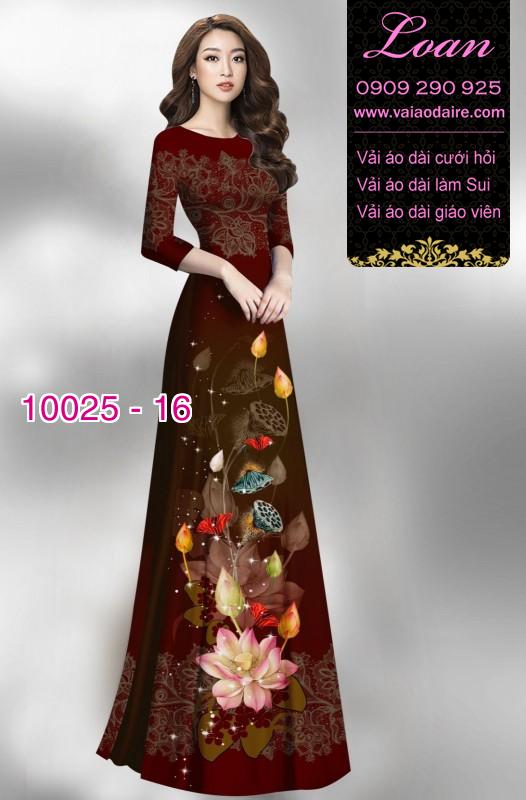 Vải áo dài hoa 3D