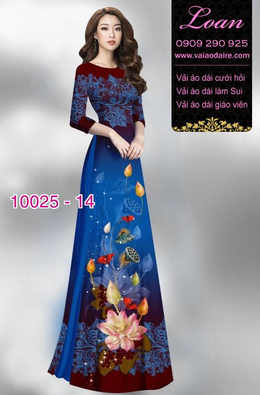 Vải áo dài hoa 3D