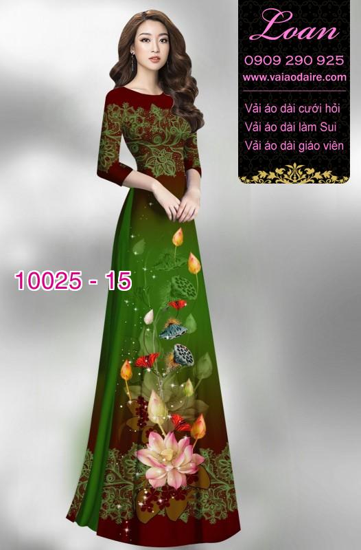 Vải áo dài hoa 3D