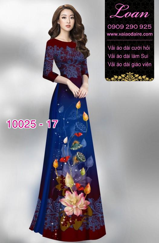Vải áo dài hoa 3D
