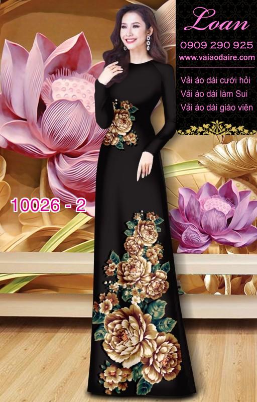 Vải áo dài hoa 3D Vải áo dài hoa 3D
