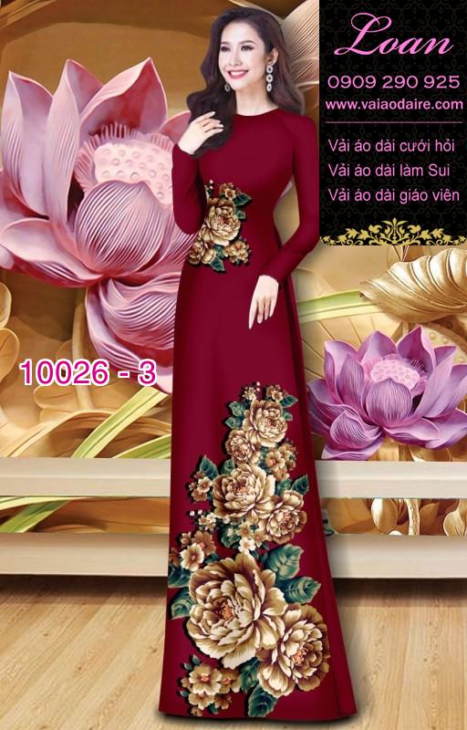 Vải áo dài hoa 3D Vải áo dài hoa 3D