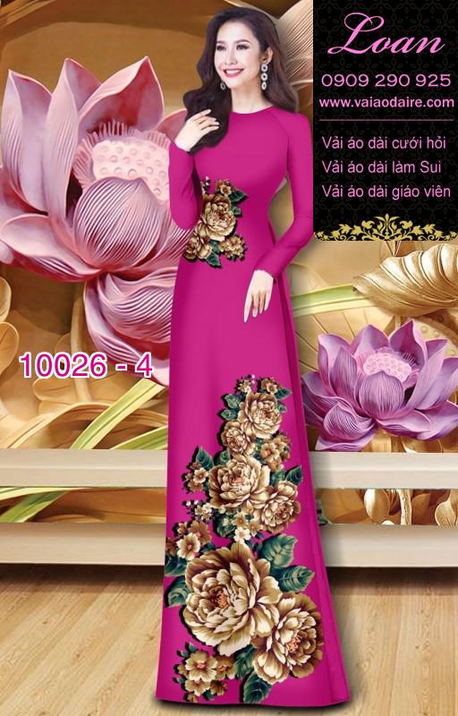 Vải áo dài hoa 3D Vải áo dài hoa 3D