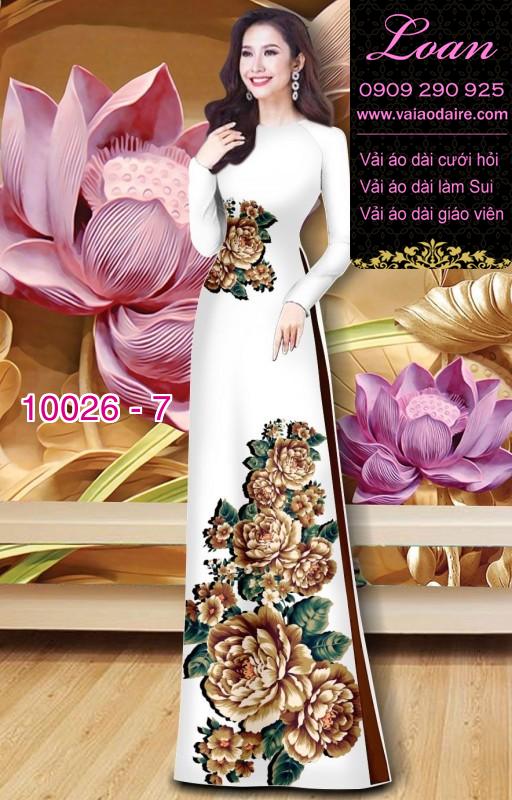 Vải áo dài hoa 3D Vải áo dài hoa 3D