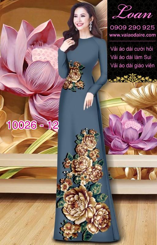 Vải áo dài hoa 3D Vải áo dài hoa 3D