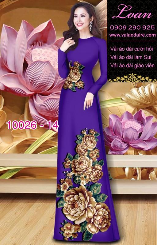 Vải áo dài hoa 3D Vải áo dài hoa 3D