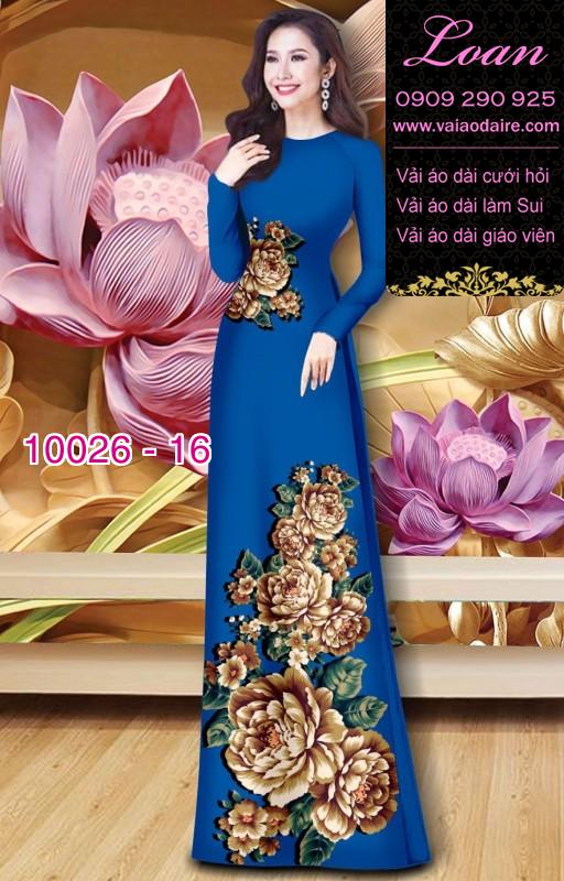 Vải áo dài hoa 3D Vải áo dài hoa 3D