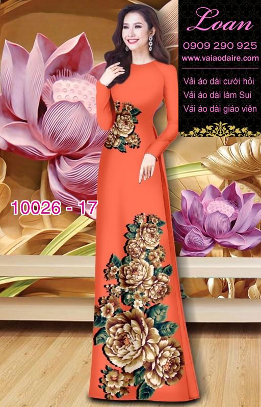 Vải áo dài hoa 3D Vải áo dài hoa 3D