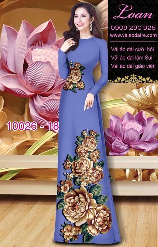Vải áo dài hoa 3D Vải áo dài hoa 3D