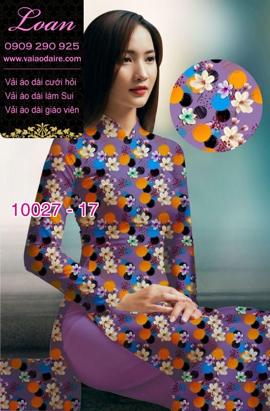 Vải áo dài hoa nhí