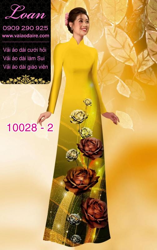 Vải áo dài hoa 3D