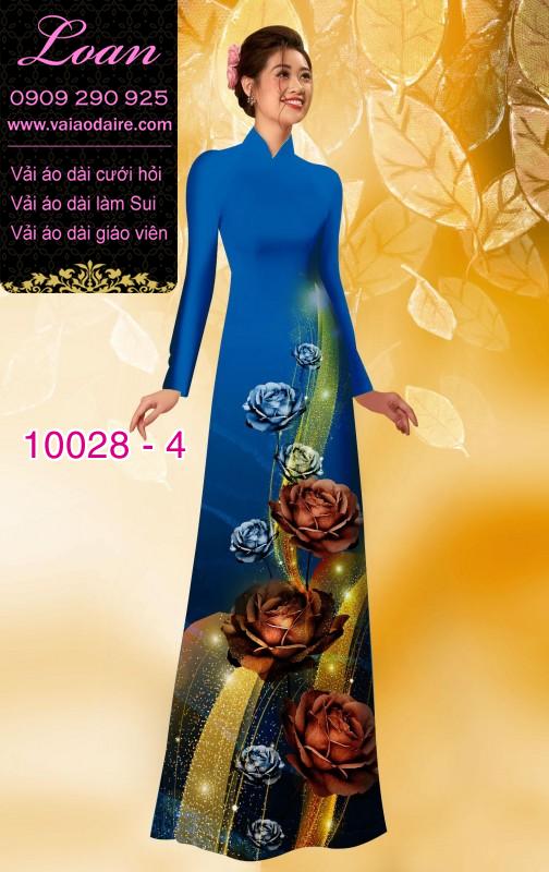 Vải áo dài hoa 3D