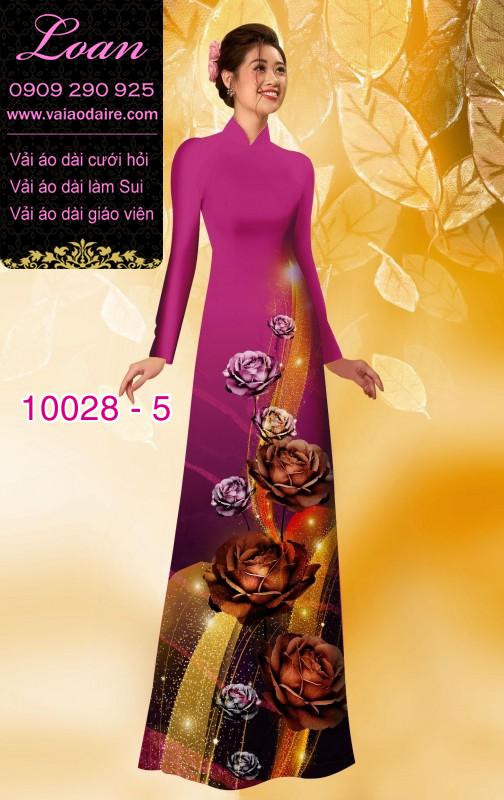 Vải áo dài hoa 3D
