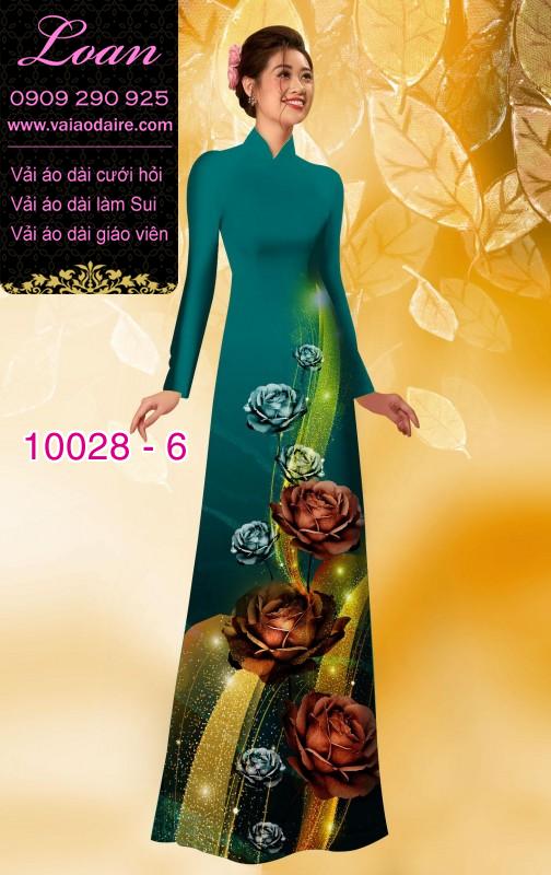 Vải áo dài hoa 3D
