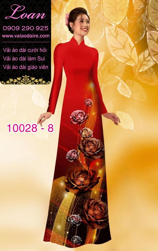 Vải áo dài hoa 3D