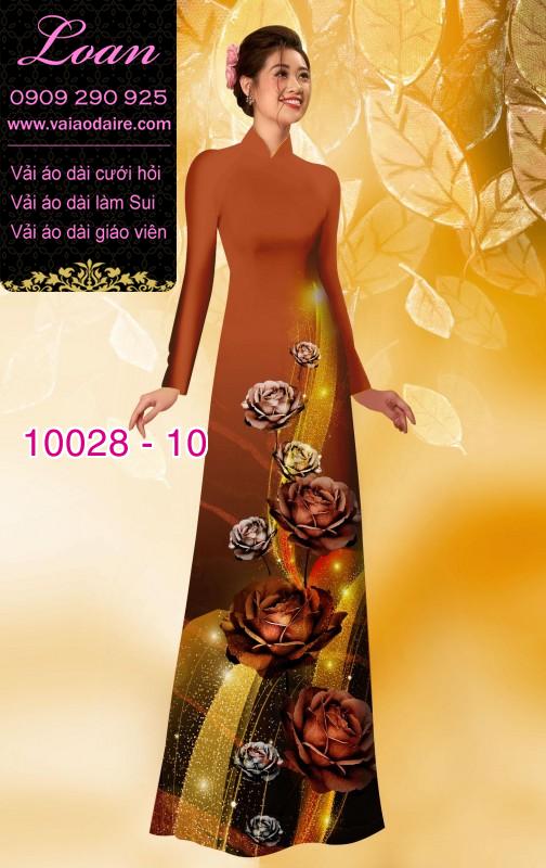 Vải áo dài hoa 3D