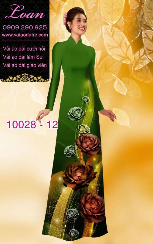 Vải áo dài hoa 3D