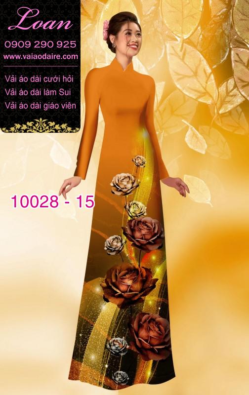 Vải áo dài hoa 3D